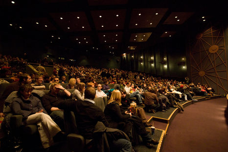 Audience during a film screening