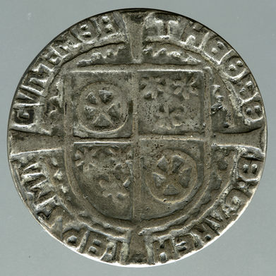 Gefälschter auf 1438 datierter Taler des Mainzer Kurfürsten Dietrich von Erbach (1434-1459), Vorderseite