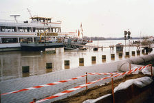 Bildergalerie "Hochwasser - Archivbilder" Weit über dem Normalpegel: Das Rheinufer 1988.
