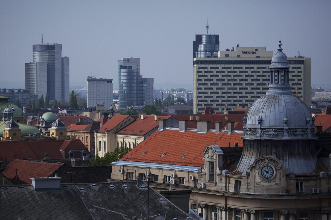 Above the rooftops of Zagreb