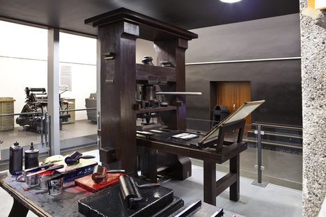 Die Gutenberg-Werkstatt, hier finden stündlich Druckvorführungen statt.