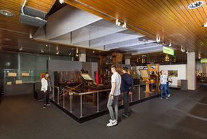 Die Druckerwerkstatt im 1. Obergeschoss der Dauerausstellung. © Gutenberg-Museum, Mainz, Foto: Carsten Costard
