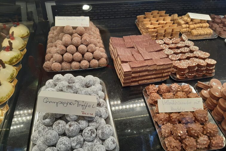 Cioccolatini in esposizione