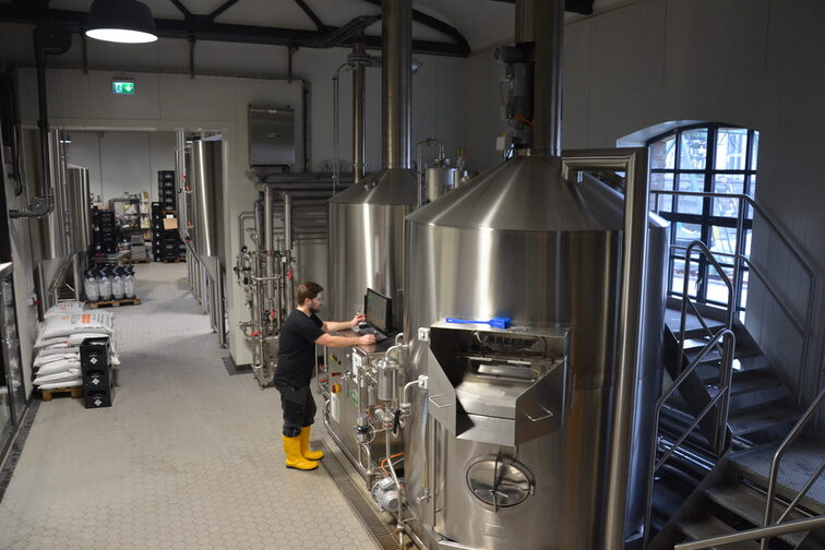 View into the brewery