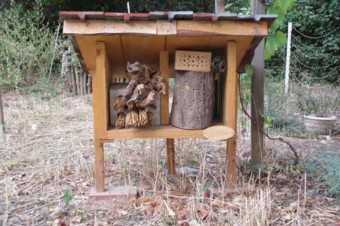 Ein Insektenhotel im Neustadtgarten Gartenfeld