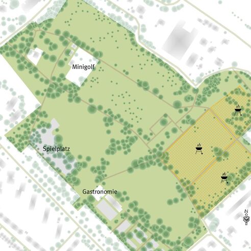 Area barbecue nel Volkspark