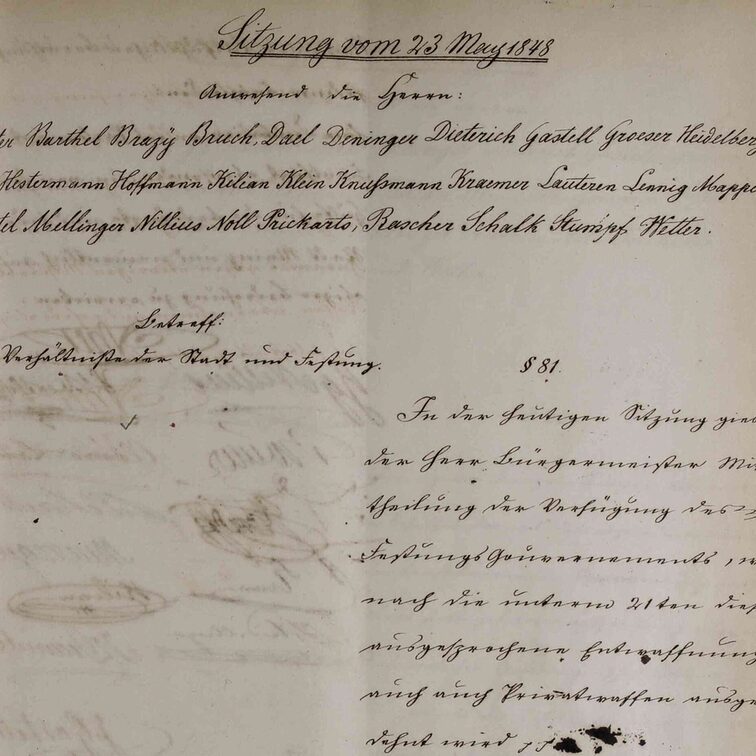 Protokoll vom 23. Mai 1848