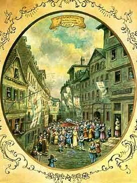 Cortejo nupcial en la Judengasse de Maguncia