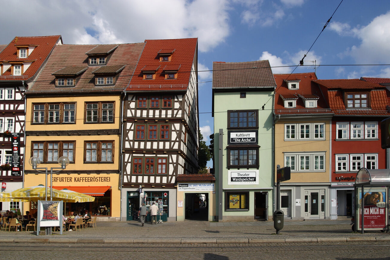 Erfurt, Domplatz and Mettengasse
