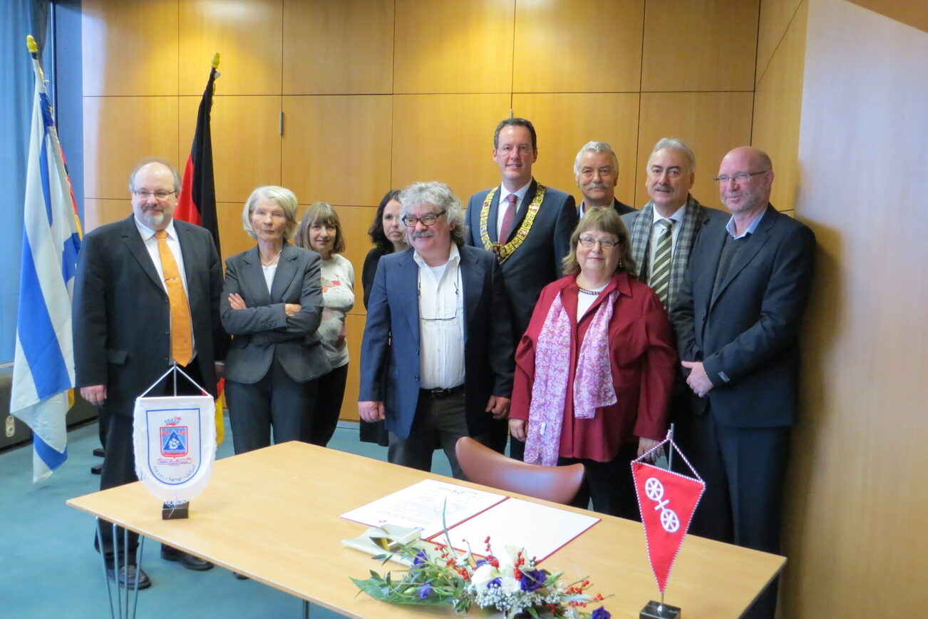 وفد من مدينة حيفا بمناسبة مرور 25 عامًا على توأمة المدن في عام 2014