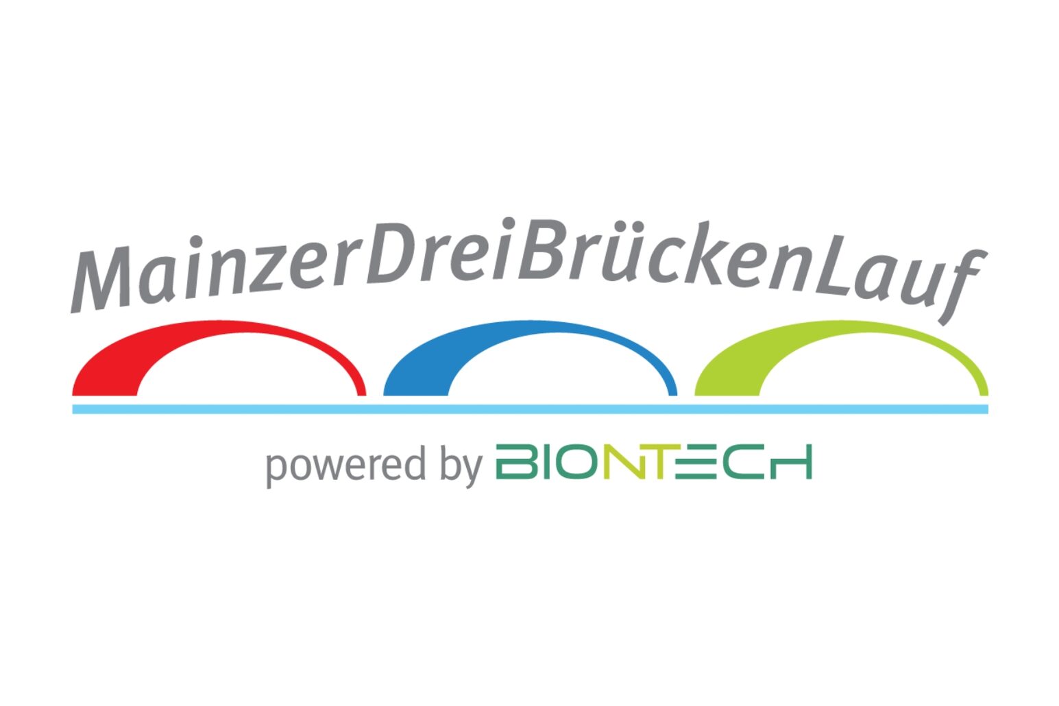 Logo Mainzer Drei-Brücken-Lauf powered by BioNTech