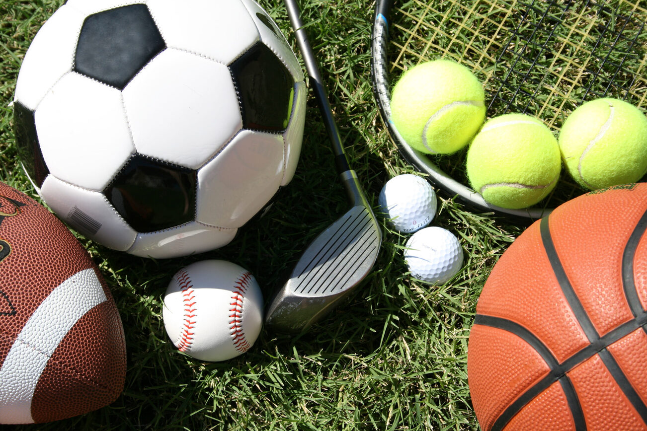 Beyzbol, futbol, golf topları, masa tenisi sopaları, basketbol