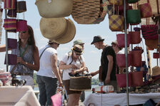 Handmade bags at the artists' market