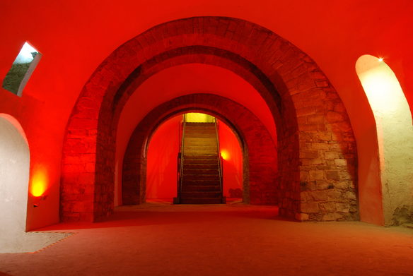 Corridors from the baroque period and air-raid shelters from the 2. World War