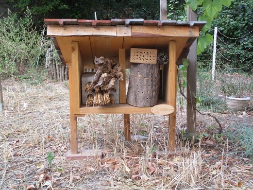 Auch ein Insektenhotel gibt es im Neustadtgarten Gartenfeld.