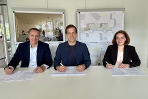 Foto von der Unterzeichnung des Fördervertrags © Landeshautpstadt Mainz
