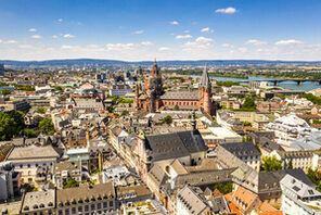 Luftaufnahme von Mainz © mainzplus CITYMARKETING