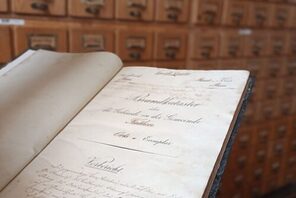 Das Brandregister der Gemeinde Finthen © Stadtarchiv Mainz