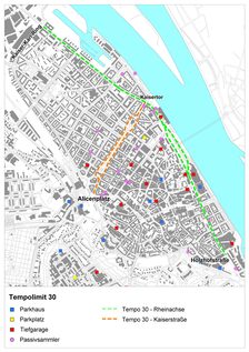 Rheinachse Kaiserstraße Tempo 30