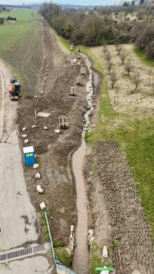 Bauabschnitt kurz vor Abschluss der Arbeiten