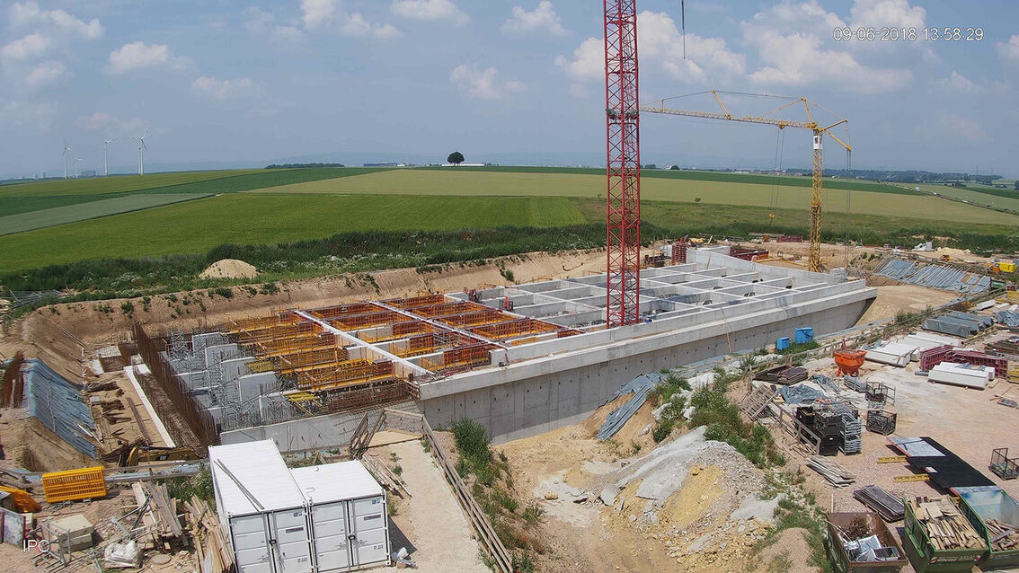 Baustelle Regenrückhaltebecken 2018
