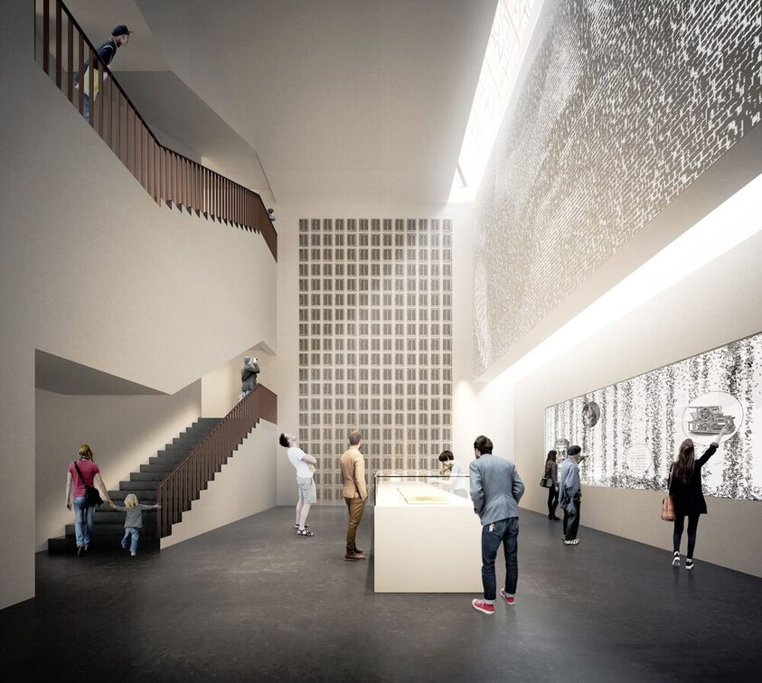 Ausstellungsbereich der Gutenberg-Bibeln, Blick nach oben