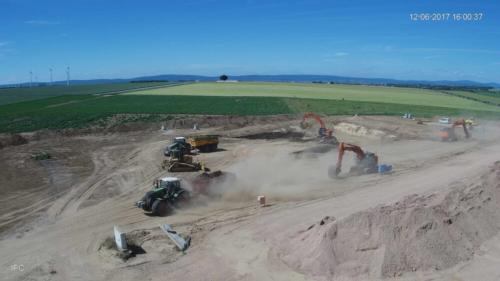 Baustelle Neues Regenrückhaltebecken Ebersheim