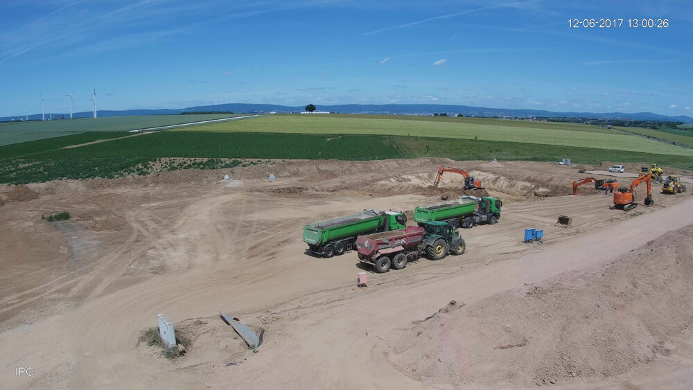 Baustelle Neues Regenrückhaltebecken Ebersheim