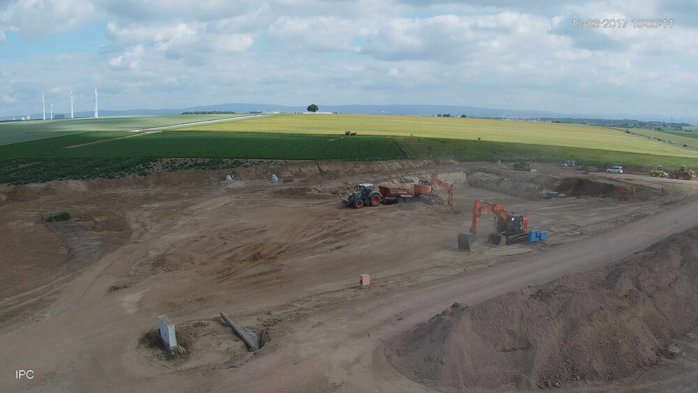 Baustelle Neues Regenrückhaltebecken Ebersheim