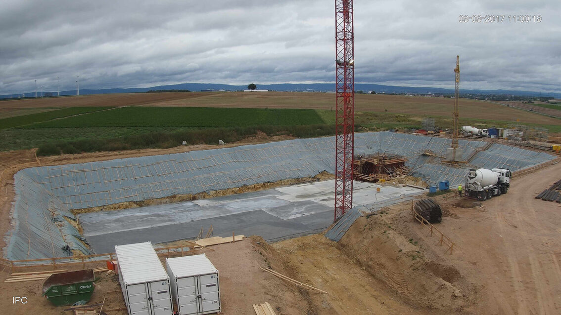 Neubau Regenrückhaltebecken Ebersheim