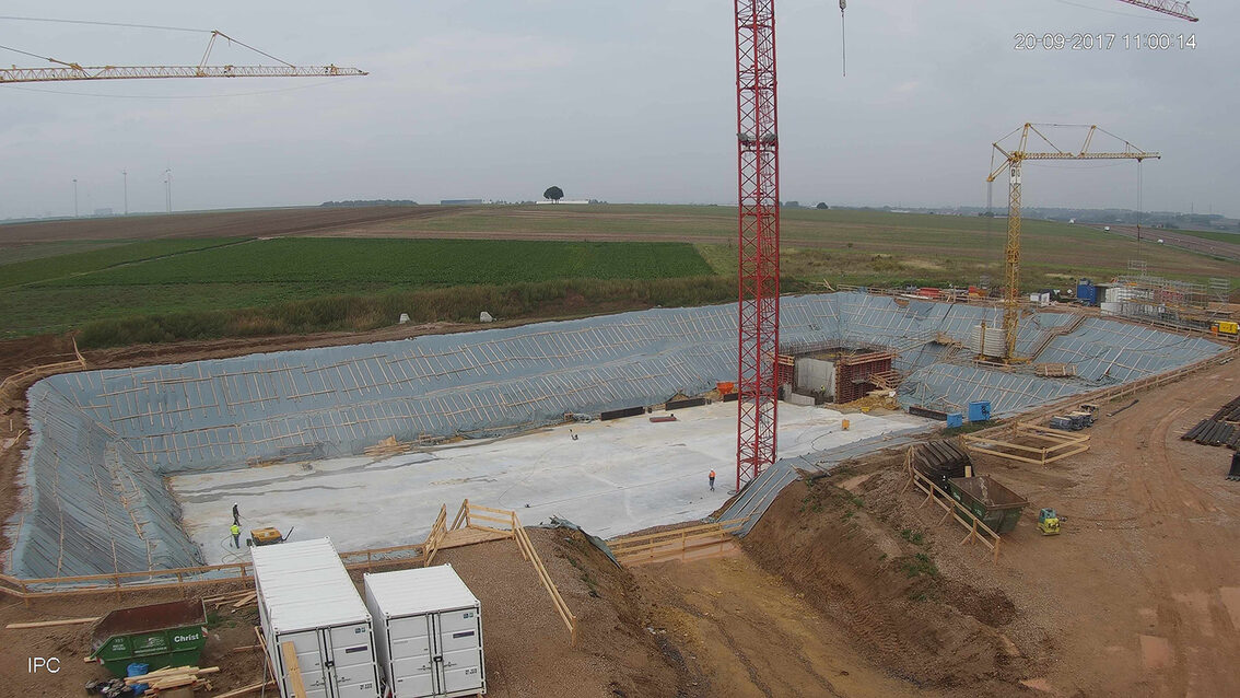 Neubau Regenrückhaltebecken Ebersheim