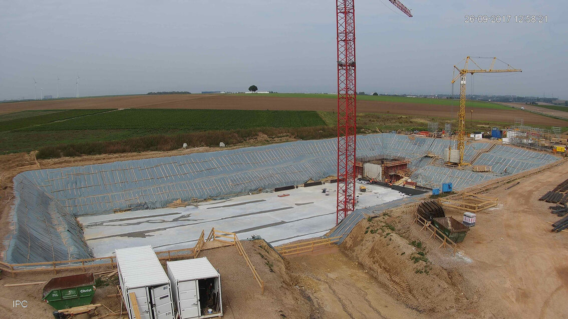 Neubau Regenrückhaltebecken Ebersheim