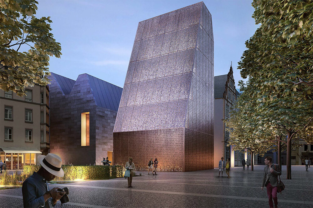 Visualisierung Gutenberg-Museum, hier: in der Abenddämmerung