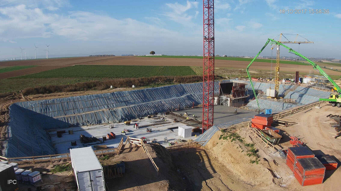 Neubau Regenrückhaltebecken Ebersheim Oktober 2017