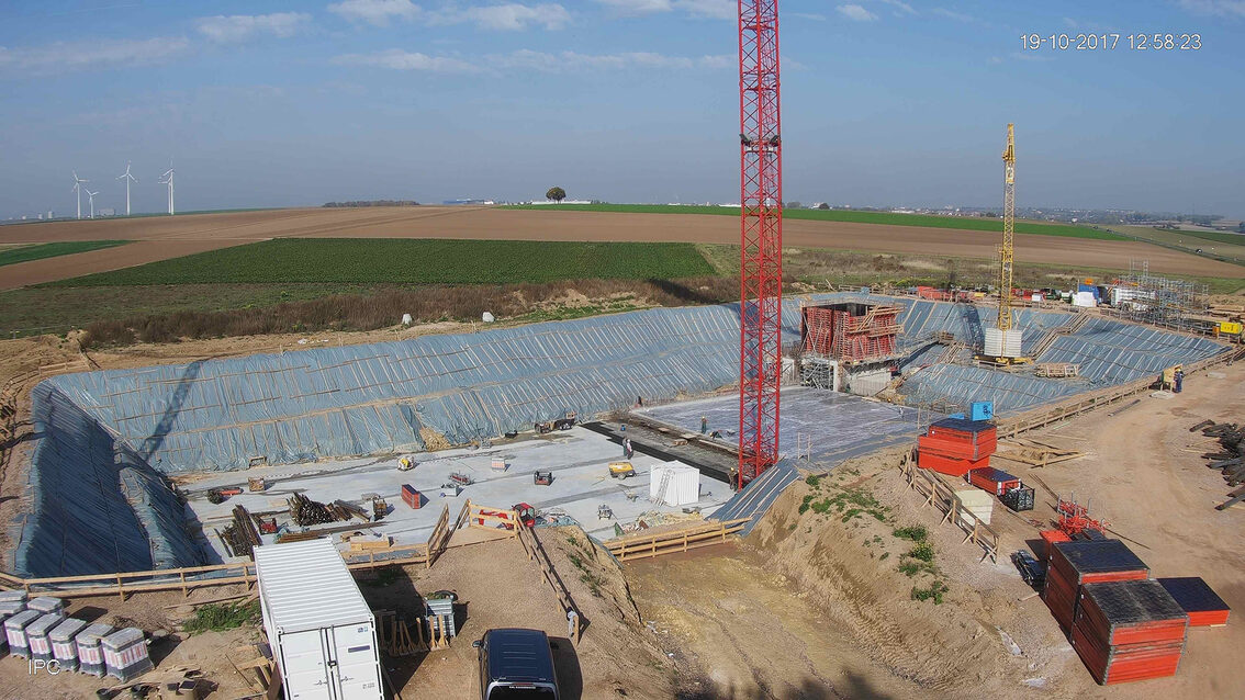 Neubau Regenrückhaltebecken Ebersheim Oktober 2017