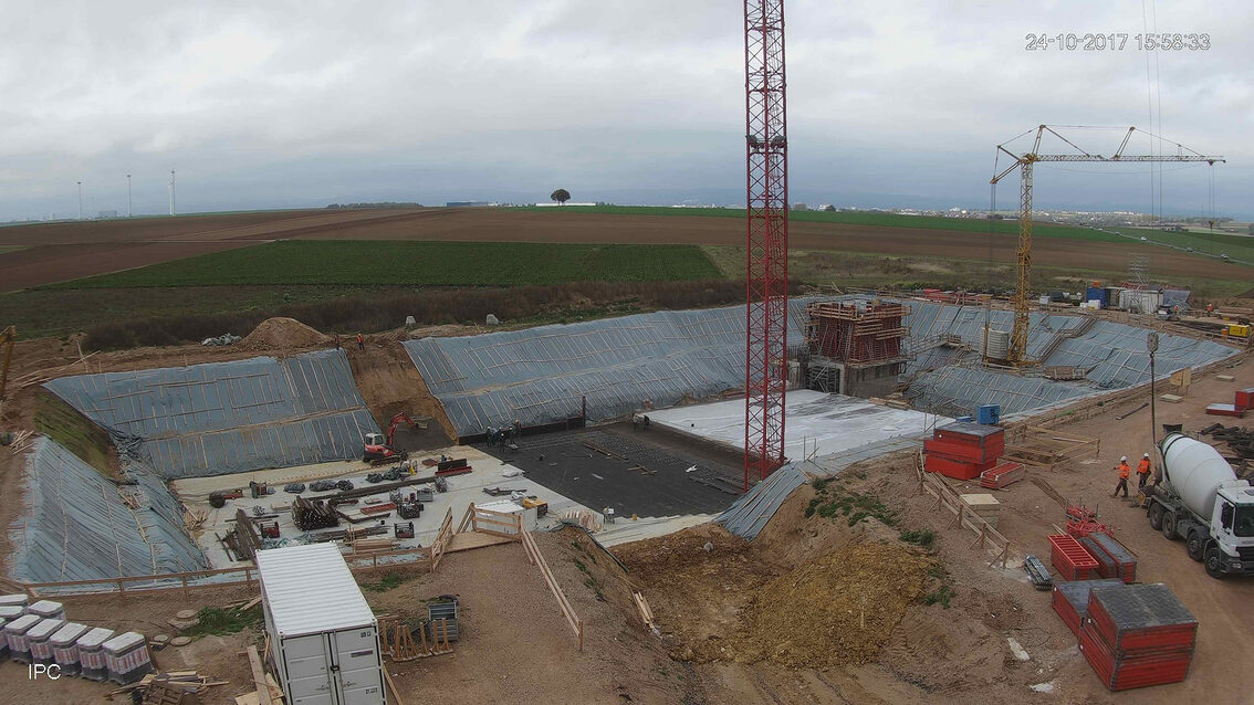 Neubau Regenrückhaltebecken Ebersheim Oktober 2017