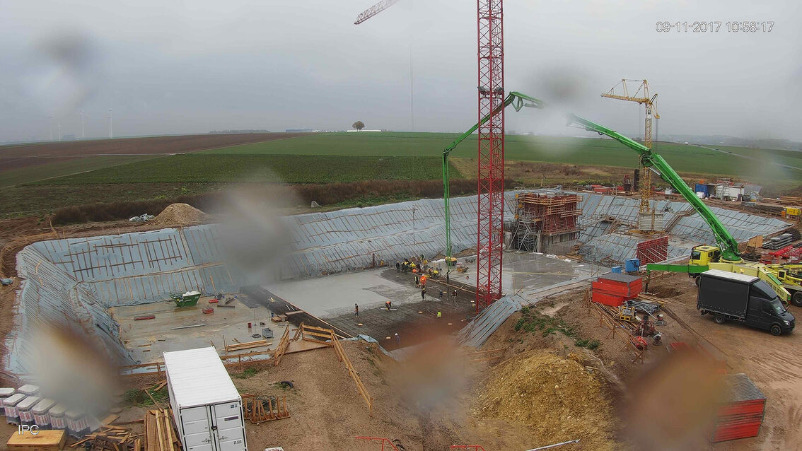 Neubau Regenrückhaltebecken Ebersheim Oktober 2017