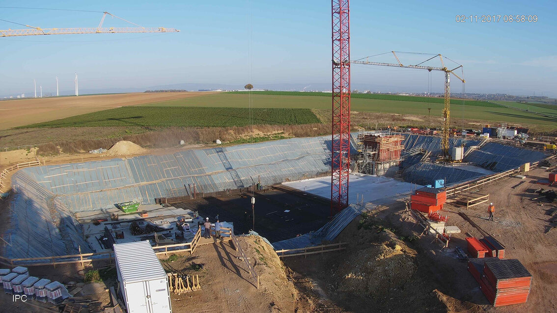 Neubau Regenrückhaltebecken Ebersheim November 2017