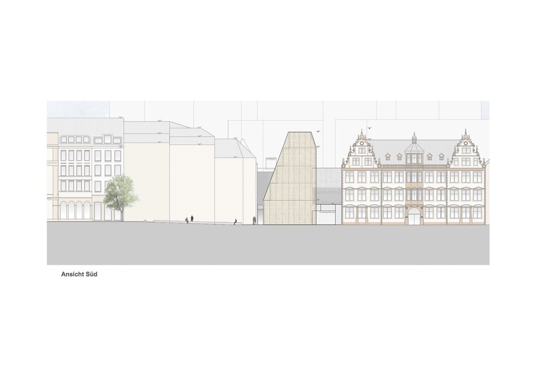 Plan Ansicht Süd - Layout