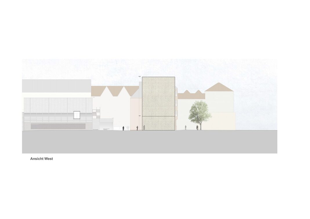 Plan Ansicht West - Layout