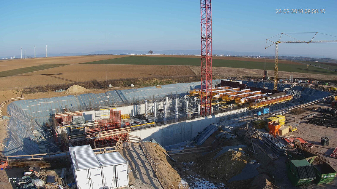 Neubau Regenrückhaltebecken Ebersheim Februar 2018