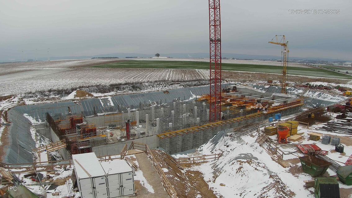 Neubau Regenrückhaltebecken Ebersheim März 2018