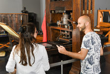 Bildergalerie Gutenberg-Museum "Dauerausstellung" The print workshop on the first floor of the permanent exhibition.