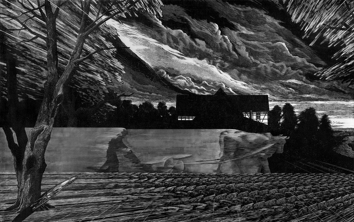 Ein Holzstich von Tobias Gellscheid.