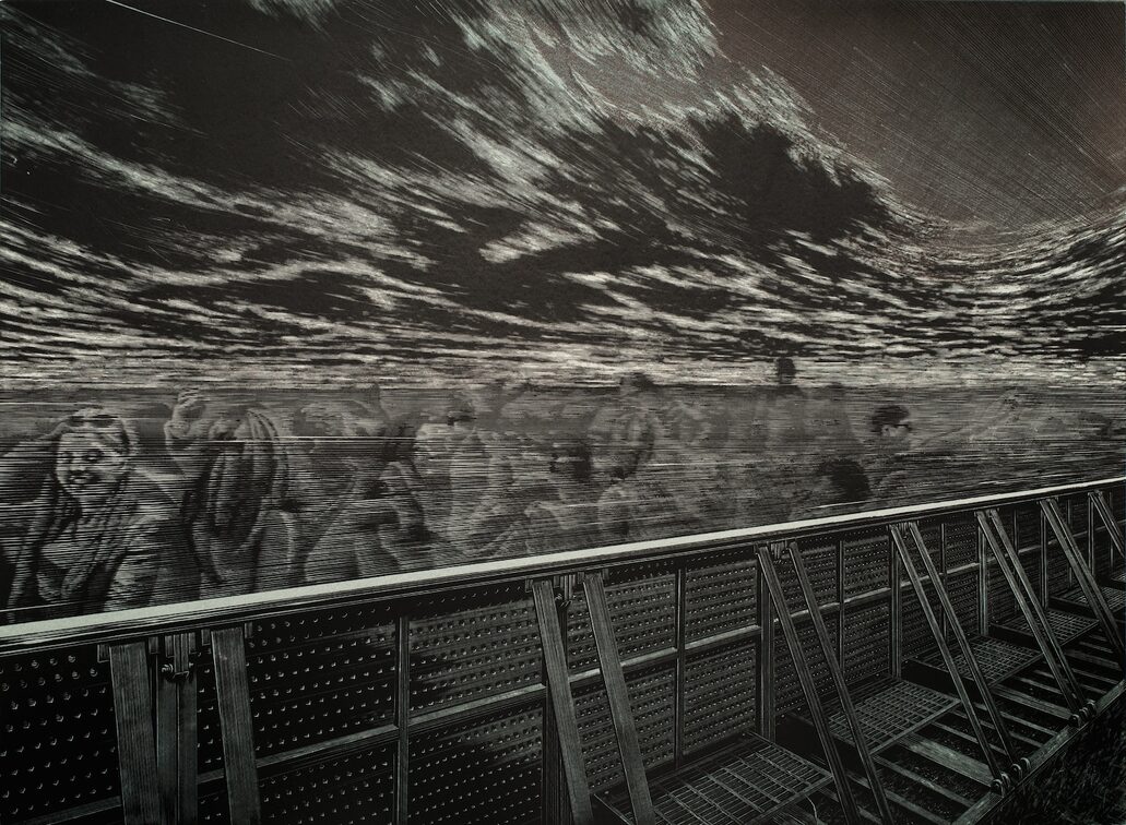 Ein Holzstich von Tobias Gellscheid.