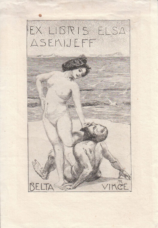 Exlibris von Max Klinger für Elsa Asenieff