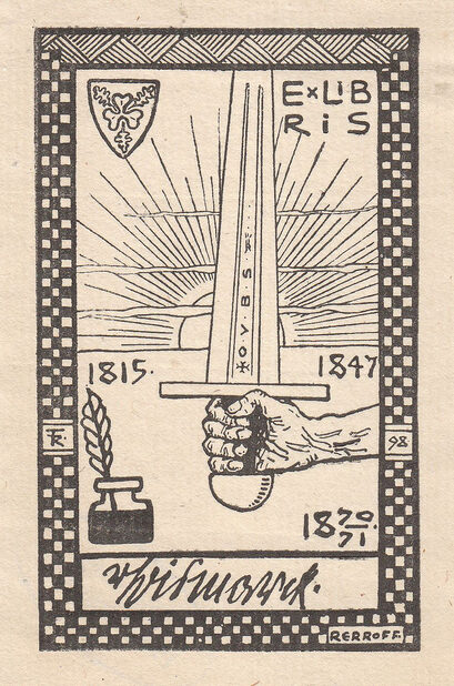 Exlibris von Robert Forrer für Bismarck