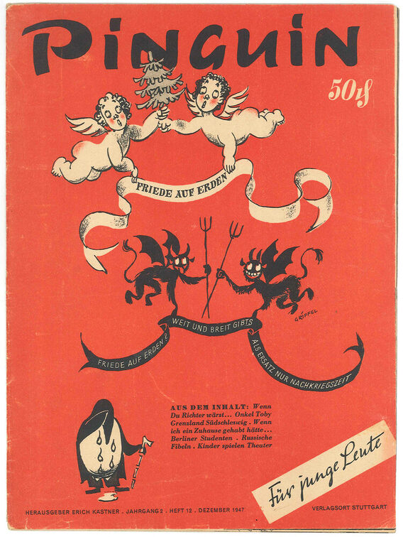 Titelblatt der von Erich Kästner herausgegebenen Zeitschrift "Pinguin"