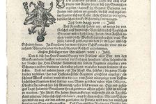 Bildergalerie Gutenberg-Museum "Pressehistorie" Titelblatt der „Wochentliche Ordinari Zeitung“ von 1628