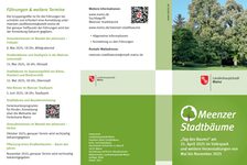Bildergalerie Meenzer Stadtbäume Flyer zu den Meenzer Stadtbäumen Seite 1/2